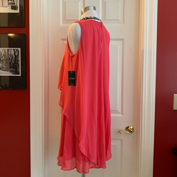 Lauren by Ralph Lauren Dress size 8 Starfruit Pink! NWT Coral Summer Party - Picture 3 of 10